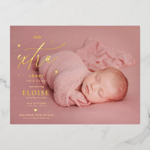 Carte Postale De Vacances En Aluminium Annonce de naissance pour les fêtes Un peu de bonn