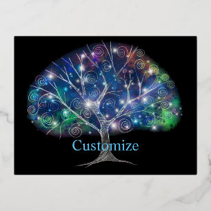 Carte Postale De Vacances En Aluminium Arbre tourbillonnant Thunder_Cove