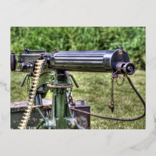Carte Postale De Vacances En Aluminium Arme-machine Vickers