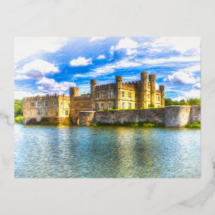 Carte Postale De Vacances En Aluminium Art de château anglais médiéval