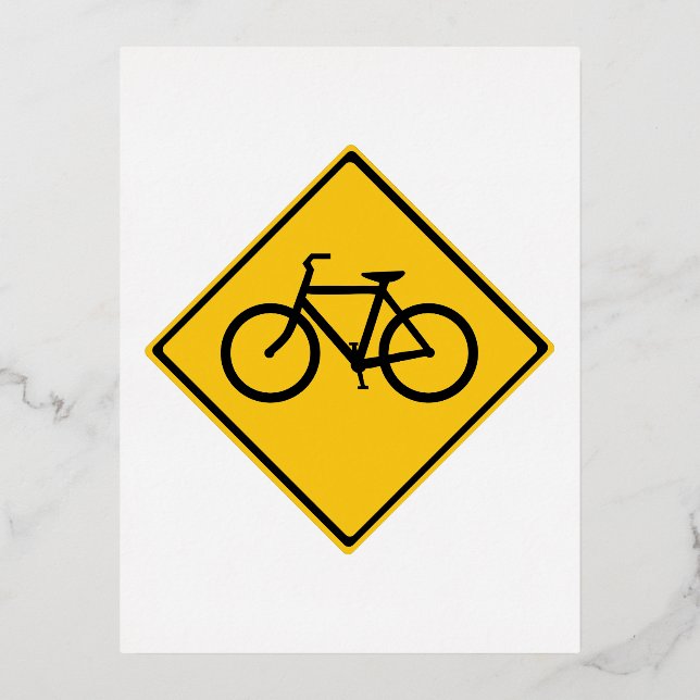 Carte Postale De Vacances En Aluminium Bicyclette pour panneau routier (Recto)