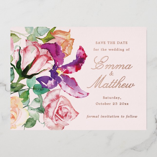 Carte Postale De Vacances En Aluminium Boho Rustic Garden Wedding (Recto)