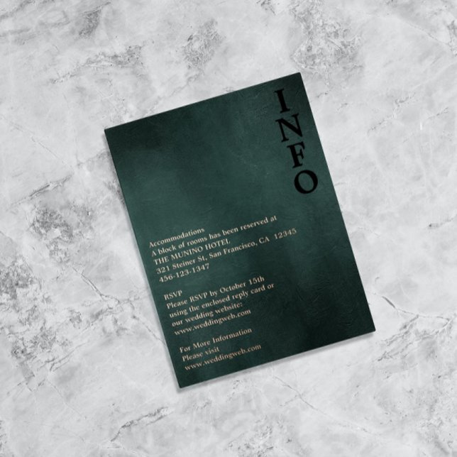 Carte Postale De Vacances En Aluminium Boîtier moderne Emerald Green Black élégant (Créateur téléchargé)