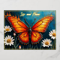 Brûler papillon brillant monarque ailes art