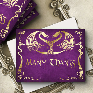 Carte Postale De Vacances En Aluminium Carte de remerciement de mariage Fantasy Dragon Bo