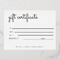 certificat cadeau