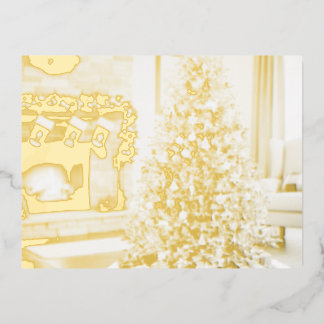 Carte Postale De Vacances En Aluminium Christmas Tree