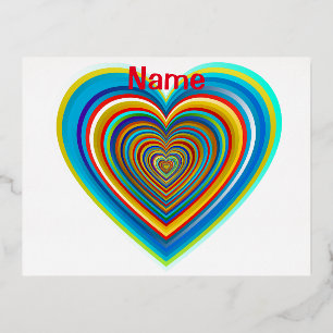 Carte Postale De Vacances En Aluminium Cœur de la Saint-Valentin multicolore Thunder_Cove