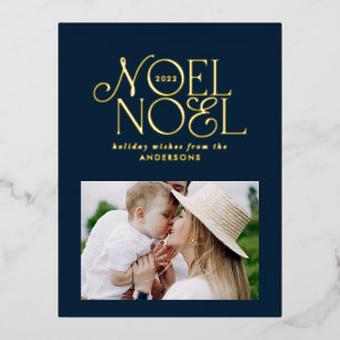 Carte Postale De Vacances En Aluminium Coloré brillant Noel photo géométrique de Noël F