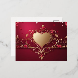Carte Postale De Vacances En Aluminium Conception de la Saint Valentin