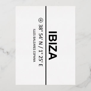 Carte Postale De Vacances En Aluminium Coordonner Ibiza