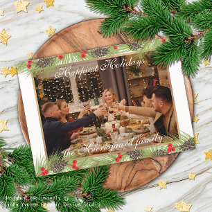 Carte Postale De Vacances En Aluminium Custom Modern Classic Chic Happest Real Gold