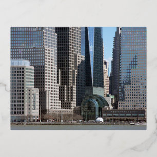 Carte Postale De Vacances En Aluminium District financier de Manhattan