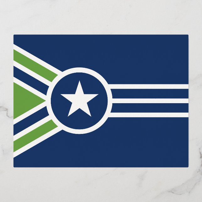 Carte Postale De Vacances En Aluminium Drapeau de Jackson, Tennessee (Recto)