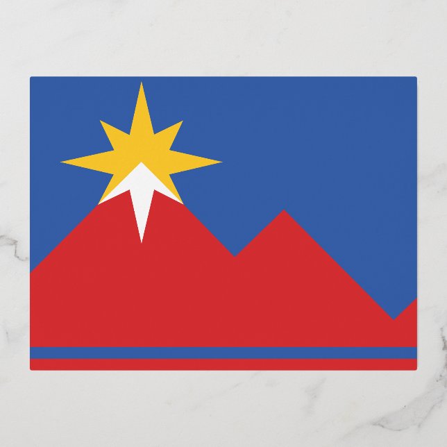 Carte Postale De Vacances En Aluminium Drapeau de Pocatello, Idaho (Recto)