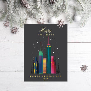 Carte Postale De Vacances En Aluminium Entreprise Bureau Ville Skyline Entreprise