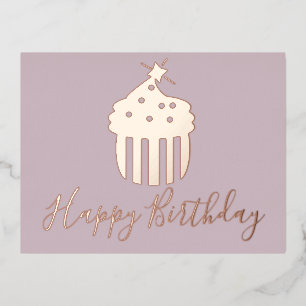 Carte Postale De Vacances En Aluminium Gâteau d'anniversaire rose blush