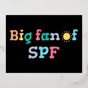 Carte Postale De Vacances En Aluminium Grand fan de SPF