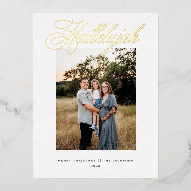 Carte Postale De Vacances En Aluminium Hallelujah Noël religieux (Recto)