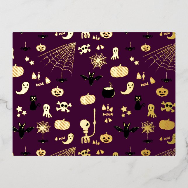 Carte Postale De Vacances En Aluminium Halloween (Recto)