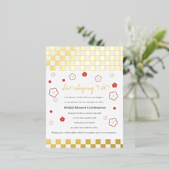 Carte Postale De Vacances En Aluminium Japanese Touch Bridal (Debout devant)