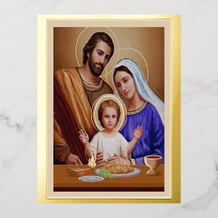 Carte Postale De Vacances En Aluminium Jésus Marie et Joseph