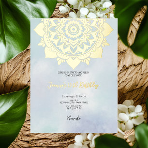 Carte Postale De Vacances En Aluminium Jour d'anniversaire Yoga or