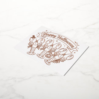 Carte Postale De Vacances En Aluminium Joyeux Halloween Langoustes