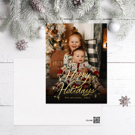 Carte Postale De Vacances En Aluminium Joyeux Joyeux Joyeux Jour De Fêtes Photo
