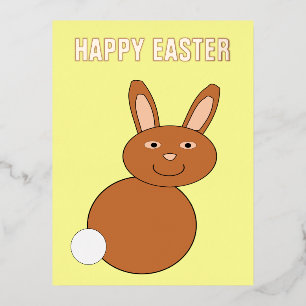 Carte Postale De Vacances En Aluminium Joyeux lapin de Pâques sur mesure