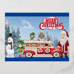 Carte Postale De Vacances En Aluminium Joyeux Noël