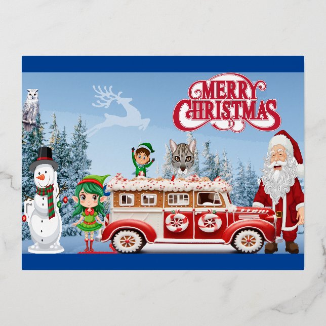 Carte Postale De Vacances En Aluminium Joyeux Noël (Recto)