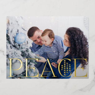 Carte Postale De Vacances En Aluminium Joyeux Noël de PAIX
