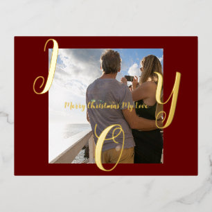 Carte Postale De Vacances En Aluminium Joyeux Noël en couple customisé