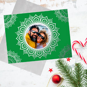 Carte Postale De Vacances En Aluminium Joyeux Noël photo Mandala