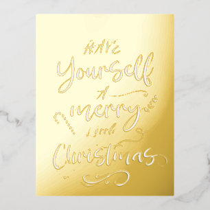 Carte Postale De Vacances En Aluminium Joyeux petit Noël, simple