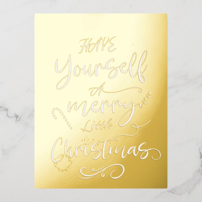 Carte Postale De Vacances En Aluminium Joyeux petit Noël, simple (Recto)