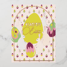 lapins et oeufs de pâques.