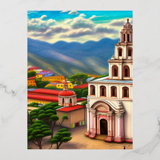 Carte Postale De Vacances En Aluminium Le paysage mexicain (Recto)