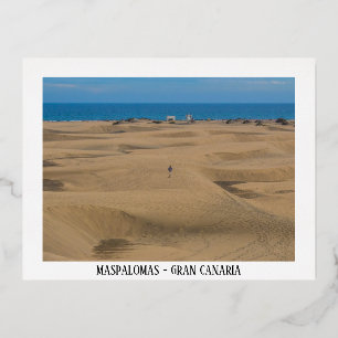 Carte Postale De Vacances En Aluminium Les dunes de Maspalomas