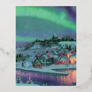 Carte Postale De Vacances En Aluminium Lumières du Nord