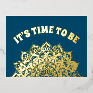 Carte Postale De Vacances En Aluminium Mandala Inde Style 1