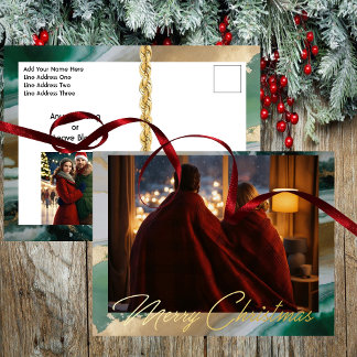 Carte Postale De Vacances En Aluminium Marbre moderne Deux photos