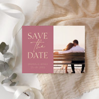 Mariage photo Magenta rose minimal Enregistrer la