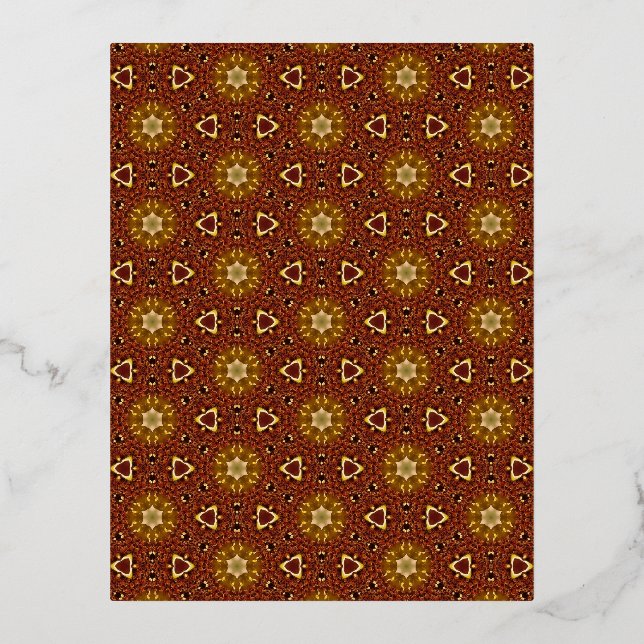 Carte Postale De Vacances En Aluminium Motif Masala Brown épicé (Recto)