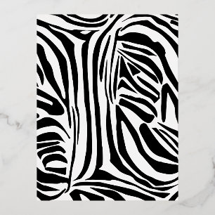 Carte Postale De Vacances En Aluminium Motif zèbre