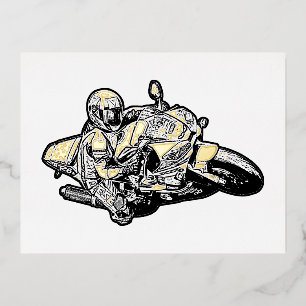 Carte Postale De Vacances En Aluminium Motorcycle