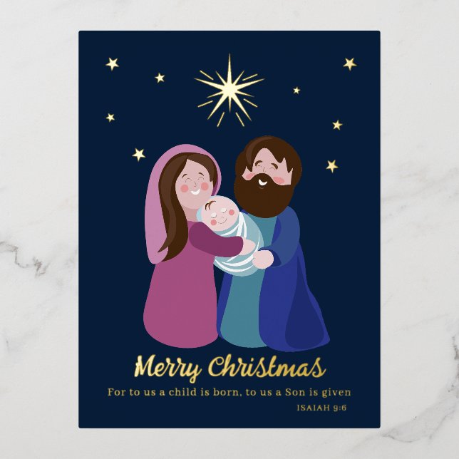 Carte Postale De Vacances En Aluminium Nativité Noël (Recto)