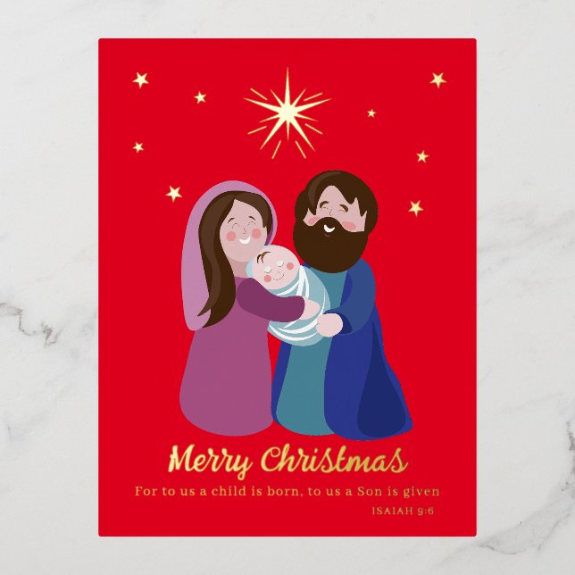 Carte Postale De Vacances En Aluminium Nativité Noël (Recto)