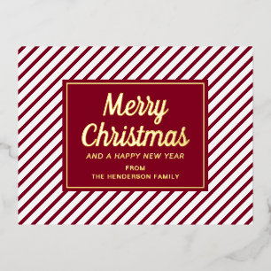 Carte Postale De Vacances En Aluminium Noël écriture rouge élégante